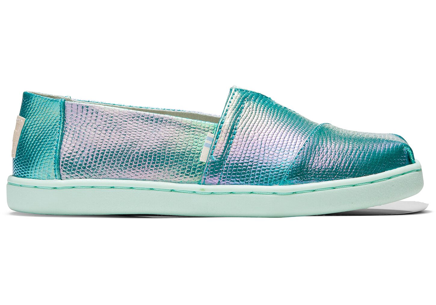 Toms Classics Iridescent Snake - Kids Alpargata Espadrilles - Green - NZ - 059231QOU